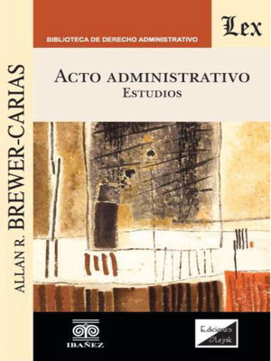 cover image of Acto Administrativo. Estudios